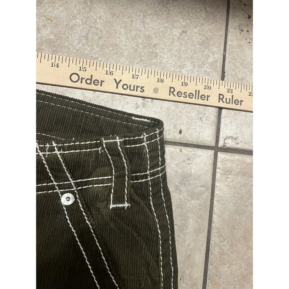True Religion Pants Mens 34x32 (Fits 36W) Brown Big T Corduroy Cargo Pockets - Picture 5 of 8